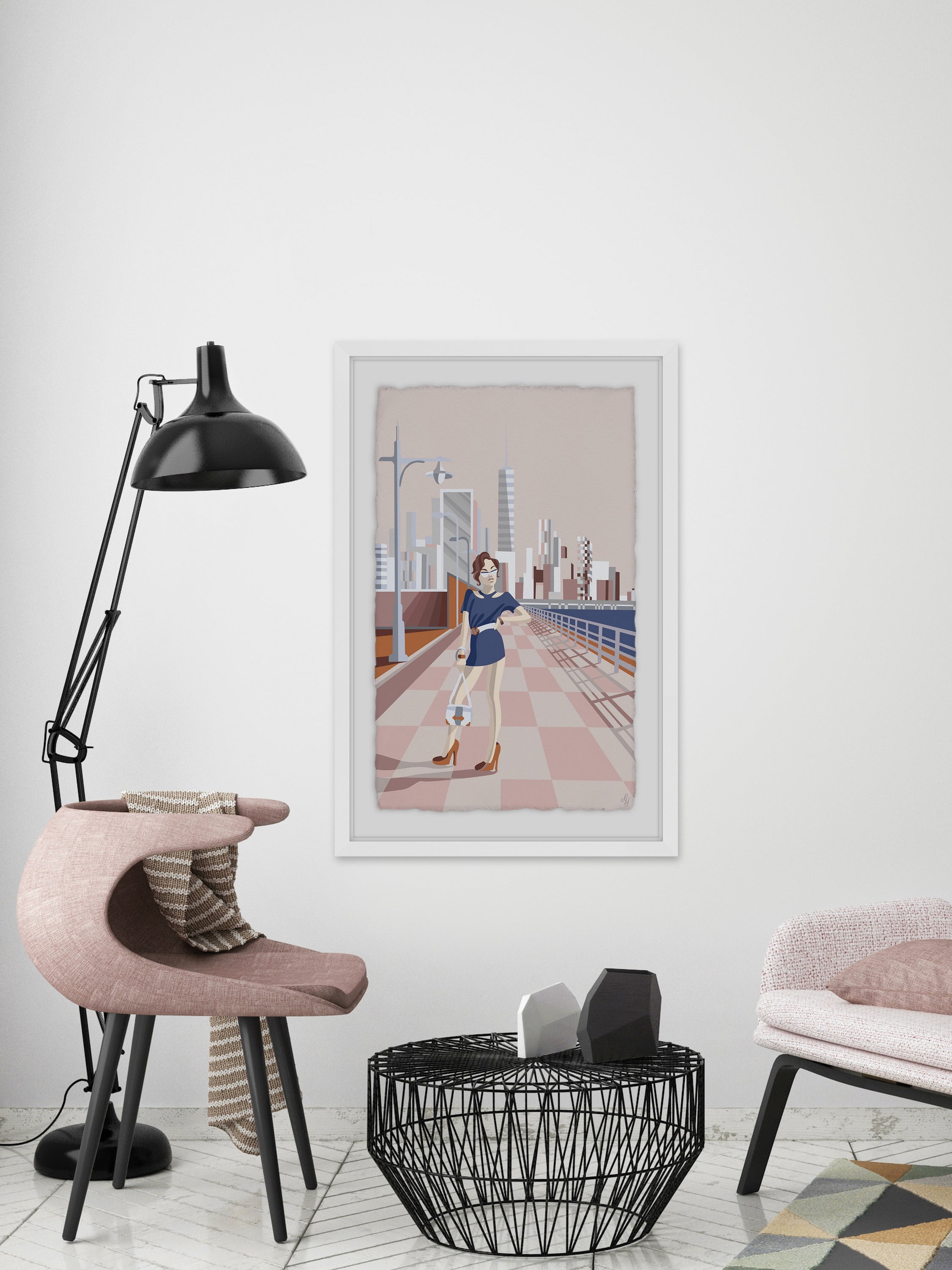 Urban Fashion Framed Painting Print