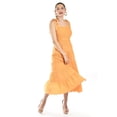 thumbnail image 2 of Vestido midi con detalle smock Roman Fashion /Juvenil, 30105 (Naranja) naranja M, 2 of 5