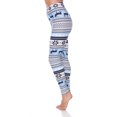 thumbnail image 3 of White Mark Leggings à Imprimé des Fêtes pour Femmes, 3 of 5