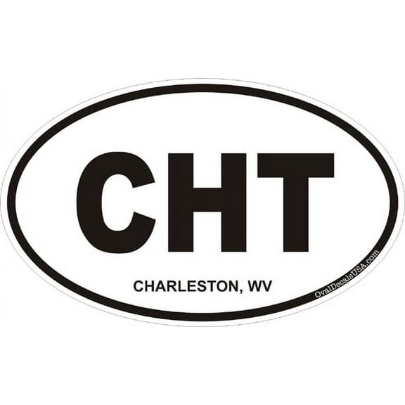 3.8 Inch Charleston West Virginia Oval Decal