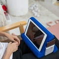 thumbnail image 2 of ORUYROP Tablet Pillow Pad Multi-Angle Soft Tablet Stand Holder Rest Cushion for Phone, iPad, Book Reading (Blue), 2 of 5