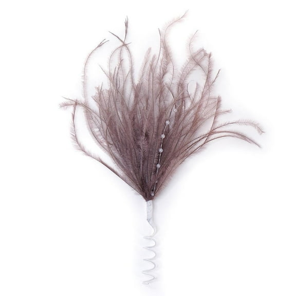Zucker Feather Products Feather Floral Pick w/Ostrich - Pearls - 5" x 5" - Amethyst
