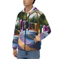 thumbnail image 3 of Kdxio Colorful Tire Tunnel Park Print Men Hoodies Casual Hoodies for Men with Zip Pockets Full Zip Long Sleeve Sweatshirt Sports Hooded Jacket-X-Large, 3 of 5