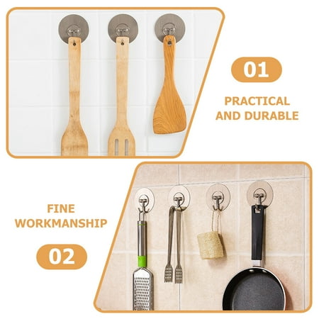 

20pcs Household Multi-functional Wall Hook Punch-free Traceless Hanging Hook for Gadget Sundries
