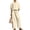 Beige, variant on UDAUDU Womens 2 Piece Linen Set Casual Collar Button Shirt And Drawstring Wide Leg Pants Outfit Beige L