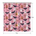 thumbnail image 5 of Cute Pumpkin Ghost Halloween Pattern Shower Curtain 72"x72" ,Bathroom Decorative Shower Curtains Set with 12 Hooks,Modern Waterproof Washable Shower Curtain, 5 of 6
