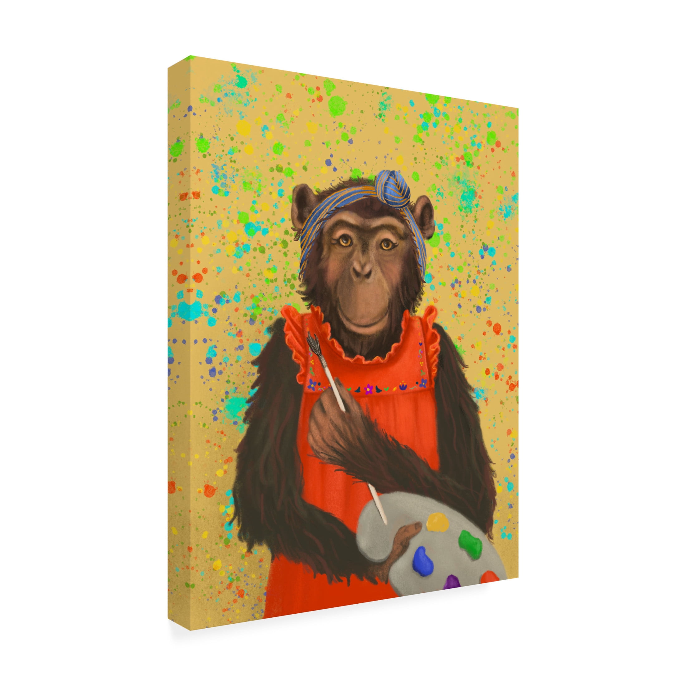 Canvas Wall Art - Christine Rotolo 'Animal Personality 4' Wall Art for Living Room, Bedroom, or Office Décor by Trademark Fine Art - 18 x 24 Inches