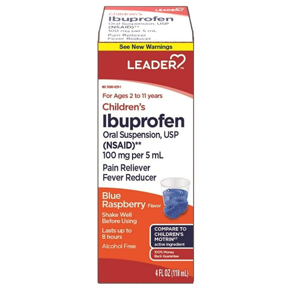 Leader Children's Ibuprofen Liquid, Fever Reducer, overtheCounter