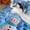 Blue, variant on Homewish Girls Kawaii Snowman Twin Bedding Sets 7-Piece, Cute Pink Bedding Comforter Set, Merry Xmas Tree Sheet Sets, Breathable Home Decor
