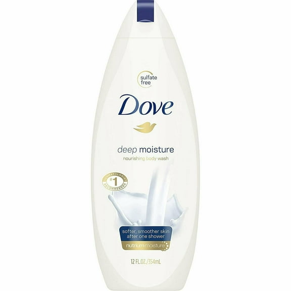 Dove Deep Moisture Nourishing Body Wash, Sulfate-Free, 12 oz, 9 Pack