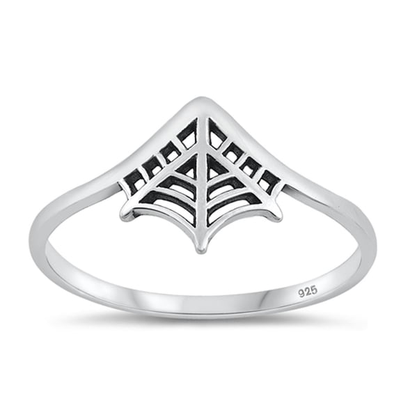 Classic Chevron Web Ring .925 High Polished Sterling Silver Band Jewelry Female Male Unisex Size 9