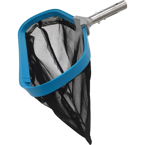 Pool Skimmer Net - Heavy Duty 19" Pool Net Skimmer Rake, Reinforced Frame & Handle - Fine Mesh Netting Bag - Inground Swimming Pools Nets, Cleaning Leaves Leaf Debris Spa Hot Tub Pond