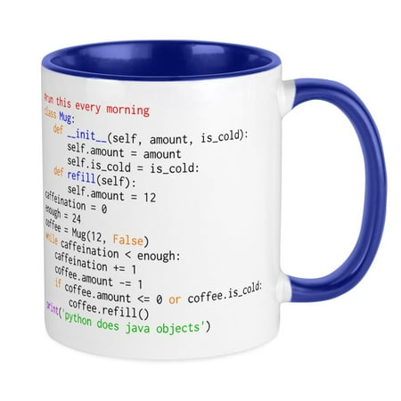 

CafePress - Python Does Java Objects Mugs - Ceramic Coffee Tea Novelty Mug Cup 11 oz