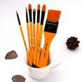 thumbnail image 3 of 7 Pieces Paint Brushes Profession Paint Brush Round Pointed Tip Nylon Brush Set, 3 of 5