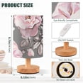 thumbnail image 3 of Pink Flowers and Leaves on Gray Bedside Table Lamp LED Warm Lights with USB Charging Port Retro Cylinder Desk Lamps, 3 of 7