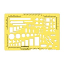Traceease NATO Drawing Template Military Map Marking Drafting Stencil,Designing Template Measuring Ruler