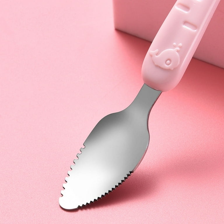 OOKWE Baby Spoon Dual-Head Food Feeding Spoon Fruit Puree Scraper