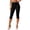 Black, variant on Yoga Pants Women Elegant Solid Color Pants with Fabric Tied Waist Casual Exercise Tight Fitted Knee Length Pants
