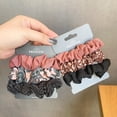 thumbnail image 2 of Banda elástica de seda satinada para el cabello para mujer y niña, bandas de goma sólidas, accesorios para el cabello femenino, 3 unidades por juego, 2 of 4