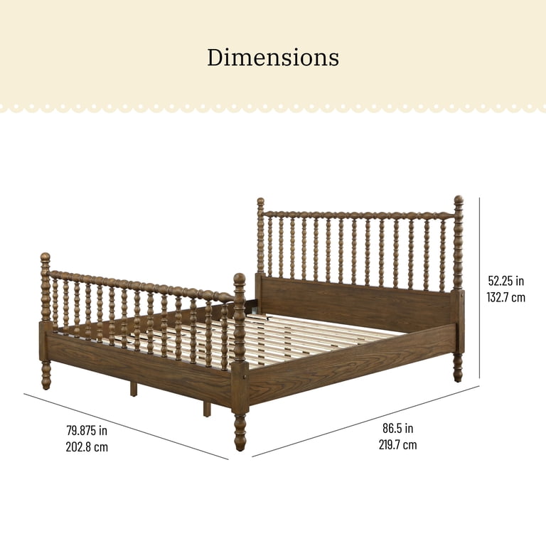 The Pioneer Woman Harper Spindle Bed, King, Homestead Brown