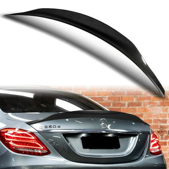 W-Power For 2015-2021 Mercedes C-Class Sedan W205 Carbon Look Trunk Spoiler Wing B-Style