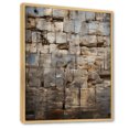 thumbnail image 2 of Designart "Hebrew Western Wall composition II" Religion & Spirituality Floater Framed Wall Art Living Room, 2 of 7