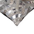thumbnail image 2 of Natural Torino Chevron Cowhide Pillow | Grey & silver | 12"x20", 2 of 4