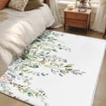 thumbnail image 4 of 4'x6' Area Rugs, Sage Green Eucalyptus Indoor Outdoor Area Rug for Living Room Bedroom, Pink Floral Buds Summer Pastoral Washable Bathroom Rugs Kitchen Floor Carpet Mats Home Decor Aesthetic, 4 of 8