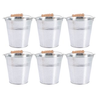 Hemoton Bucket Mini Small Buckets Easter Metal Bucket Basket Buckets  Christmashalloween Galvanized Tiny Handle Pail Tin Basket