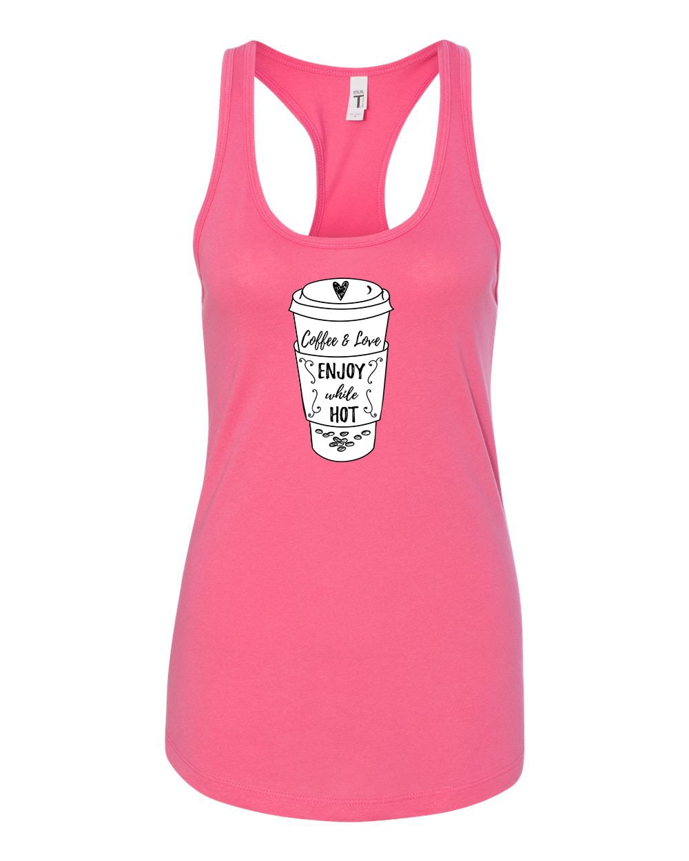 hot pink racerback tank top
