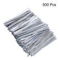 thumbnail image 3 of Uxcell Bag Twist Ties Reusable Plastic Twist Ties Wire Cable Ties for Party Bread Candy Silver, 3 of 6