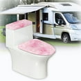 thumbnail image 6 of HELLHERO Pink Petals Lid Cover Set for Toilet 2 Pcs Set Polyester Easy Care for Friends, 6 of 8