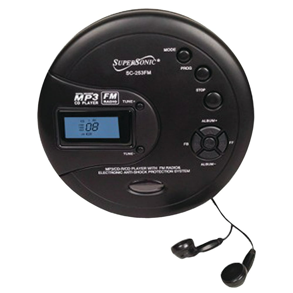 Supersonic SC253FM Personal MP3/CD Player with FM Radio