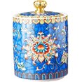 thumbnail image 1 of Enamel Ceramic Tea Caddy Tea Canister Tea Storage Container Tins Jar with Airtight Lid Water-proof Tank for Tea  Coffee  Herb  Sugar  Spice  Nuts, 1 of 2