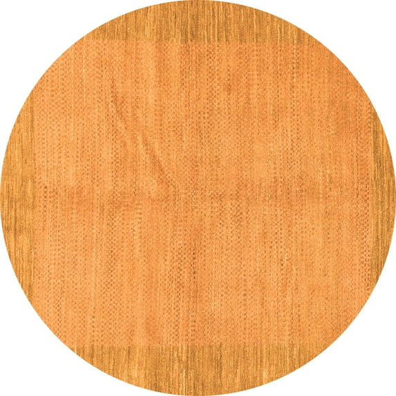 Ahgly Company Indoor Round Abstract Orange Modern Area Rugs, 6' Round