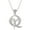 Q, variant on Tinkerbell Women's Sterling Silver Initial Pendant Necklace, 18" Chain