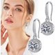 thumbnail image 3 of 925 Sterling Silver Drop Earrings for Women - Gold Dangle Earrings, Wedding Jewelry Gift for Brides, 3 of 3