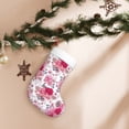thumbnail image 4 of Cauagu Peonies And Roses for Christmas Stockings,1-Pack Large Xmas Stocking Holiday and Farmhouse Stocking Fit for Christmas Holiday Party Decoration(17.7*11 Inch), 4 of 7