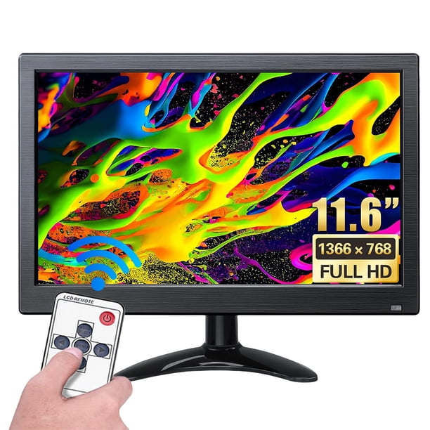 Monitor Seguridad 11 6 Pulgadas Resolución 1366x768 Pantalla Pequeña Pantalla Portátil Con Control Remoto Altavoces Duales Incorporados (regulaciones Europeas)