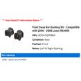 thumbnail image 2 of Front Sway Bar Bushing Kit - Compatible with 2006 - 2008 RX400h 2007, 2 of 2