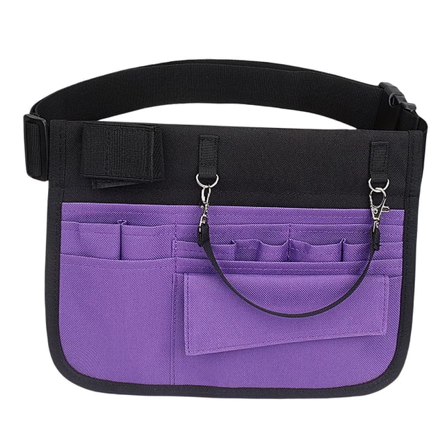 Qarigey Nurses Pouch Waist Bag Adjustable Fanny Pouch Oxford Cloth Pack Bolsas de mensajero y de hombro Púrpura