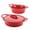 Red, variant on Rachael Ray Ceramic Casserole Bakers with Shared Lid Set, 3-Piece, Dark Gray