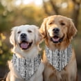 thumbnail image 2 of Dog Bandana 2 Pack,Black Geometric Striped Pattern Bandanas for Dogs,Cat Bandana,Small/ Large Dog Bandana 2 Size,Dog Bandanas Girl Boy, 2 of 5
