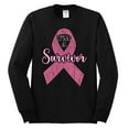 thumbnail image 2 of Wild Bobby Pink I'm A Breast Cancer Survivor Breast Cancer Awareness Men Long Sleeve Shirt, Black, Small, 2 of 6