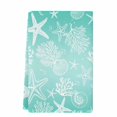 thumbnail image 2 of Teal Ombre Coastal Kitchen Towels Set of 1, Nautical Beach Starfish Coral Summer Absorbent Dish Towels for Kitchen, Microfiber Hand Towel, Quick Drying Tea Towel for Cleaning Decorative Dishcloths, 2 of 7