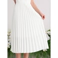 thumbnail image 3 of DARING DIVA Elegant Sleeveless A-Line Summer Chiffon Midi Dress 2XL White, 3 of 6