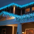 Holiday Time High Density Icicle Light Set White Wire Blue Bulb, 300