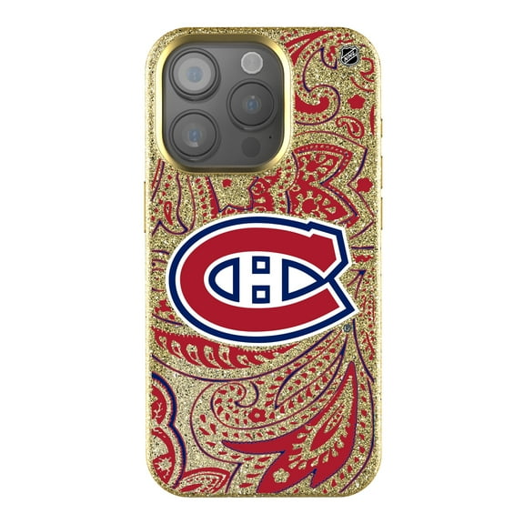 Keyscaper Gold Montreal Canadiens Paisley Bling iPhone Case