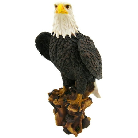 `American Pride` Bald Eagle Statue Nature Figure by, 17 in tall, 8.25 in long, 11.25 in deep By Private