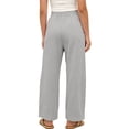 thumbnail image 4 of FRSASU Girls Loose Fit Wide Leg Pants Casual Baggy Trousers with Pockets Lightweight Summer Sweatpants for Kids Gray, 4 of 9